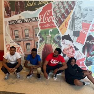 Dre'Mon Miller and Street Smartz Over Safety youth at the Coca-Cola Museum over Spring Break