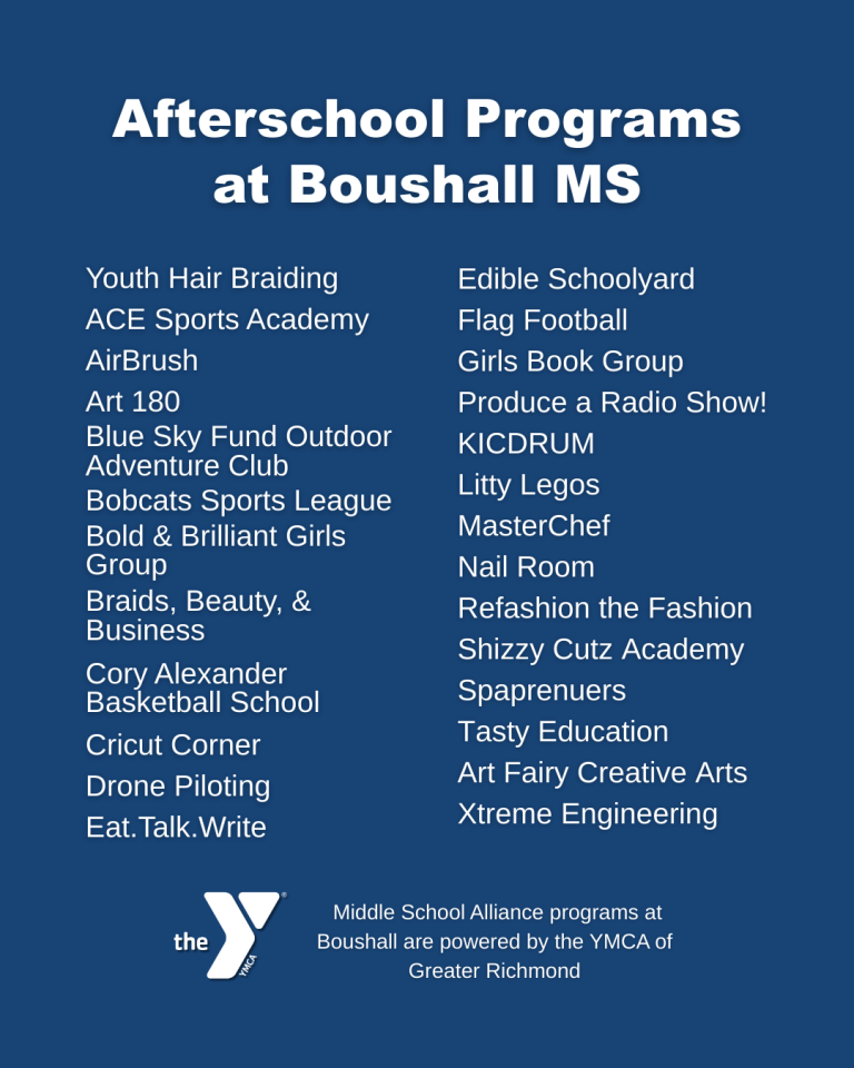 Boushall Afterschool Programs Spring 2026