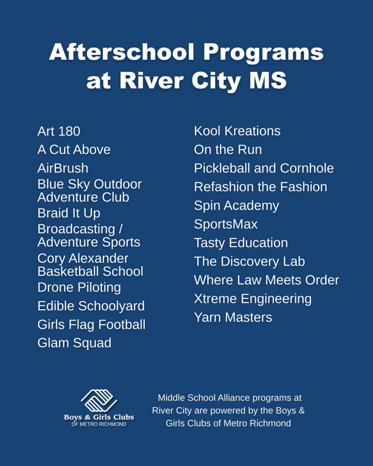 River City Afterschool Programs Spring 2026