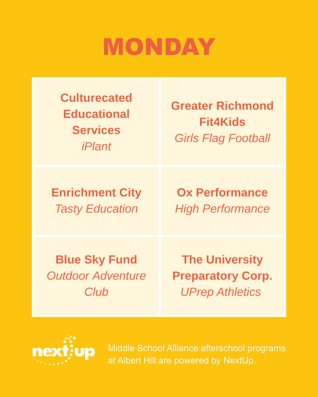 Albert Hill Afterschool Programs RPS